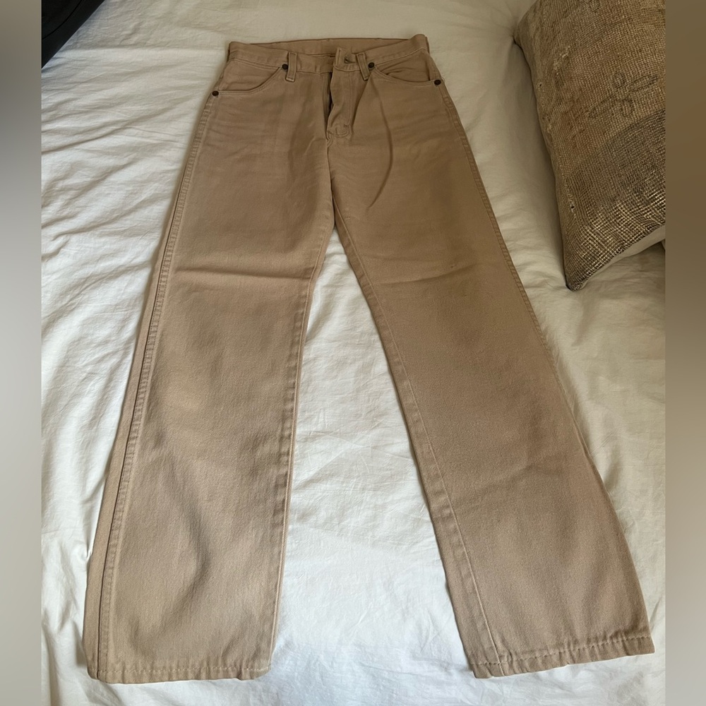 Vintage Tan Wrangler Boot-Cut Jeans